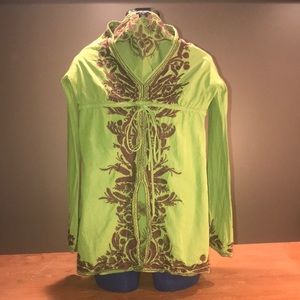 Lucky Brand embroidered, xs long sleeve